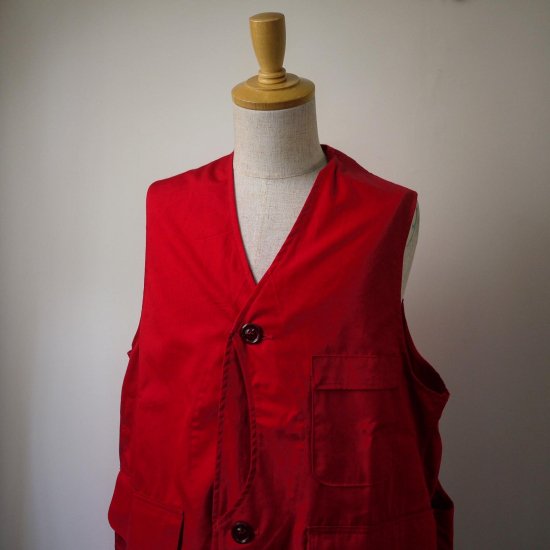 【SASSAFRAS】Garden Tough Vest（Red）／ササフラス-ガーデン タフベスト-