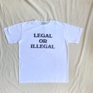 SASSAFRASΥե饹Legal or ILLEGAL T-Shirtsʹˡˡ˥ץTġ-White--20-