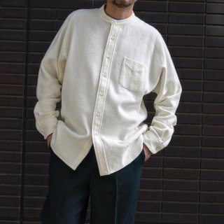 SUNNY ELEMENT／Park Shirts［麻と綿の白いフランネルシャツ］