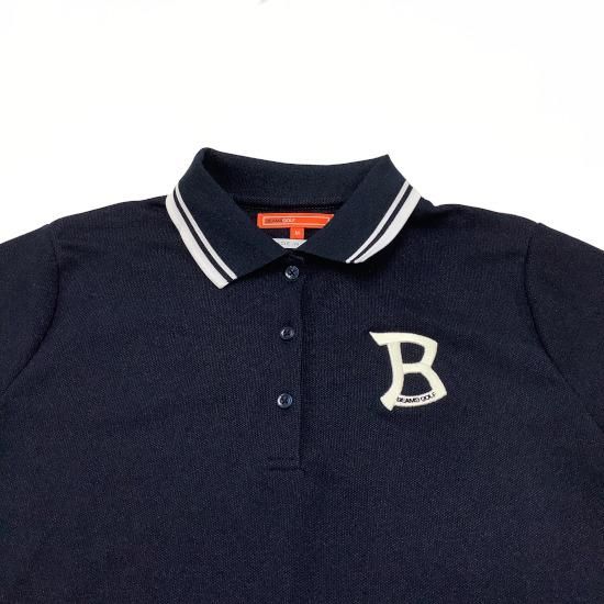 【新品未使用】ビームスゴルフORANGE LABEL / Bマーク ポロシャツ BEAMS GOLF（ビームス ゴルフ）ORANGE LABEL / 襟裏 ロゴ