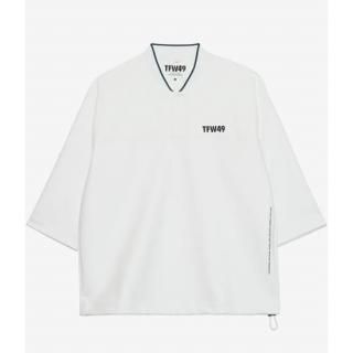 TFW49(ƥե֥塼49) COLLAR LESS 7SLEEVE HALF ZIP POLO