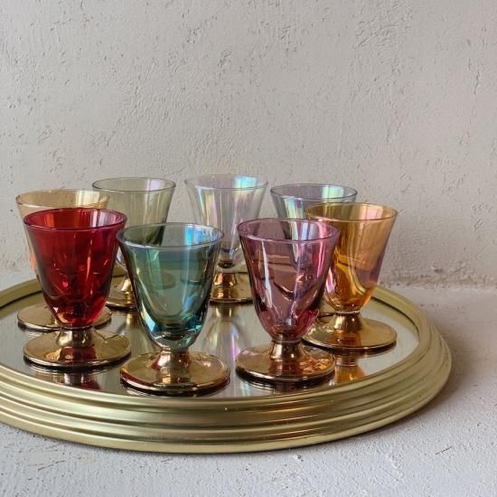  Vintage Liqueur glass and plate set<img class='new_mark_img2' src='https://img.shop-pro.jp/img/new/icons47.gif' style='border:none;display:inline;margin:0px;padding:0px;width:auto;' />