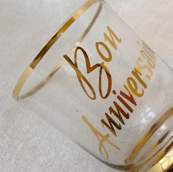 Vintage gold line glass<img class='new_mark_img2' src='https://img.shop-pro.jp/img/new/icons47.gif' style='border:none;display:inline;margin:0px;padding:0px;width:auto;' />