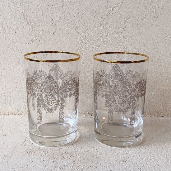 Vintage Gold line glass<img class='new_mark_img2' src='https://img.shop-pro.jp/img/new/icons47.gif' style='border:none;display:inline;margin:0px;padding:0px;width:auto;' />