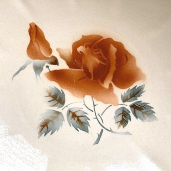 Sarreguemines rose plate<img class='new_mark_img2' src='https://img.shop-pro.jp/img/new/icons47.gif' style='border:none;display:inline;margin:0px;padding:0px;width:auto;' />