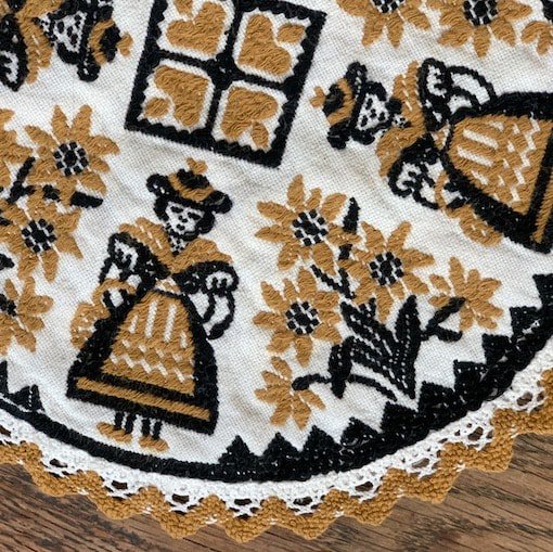 Vintage embroidery doily<img class='new_mark_img2' src='https://img.shop-pro.jp/img/new/icons47.gif' style='border:none;display:inline;margin:0px;padding:0px;width:auto;' />