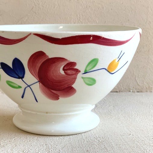 Antique GIEN cafe au lait bowl<img class='new_mark_img2' src='https://img.shop-pro.jp/img/new/icons47.gif' style='border:none;display:inline;margin:0px;padding:0px;width:auto;' />
