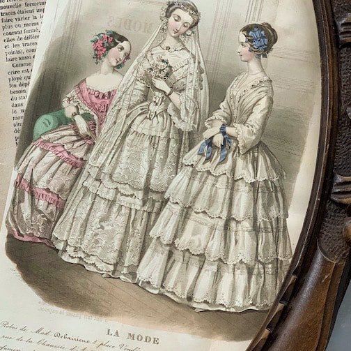 France Antique fashion plate/lithographe.e