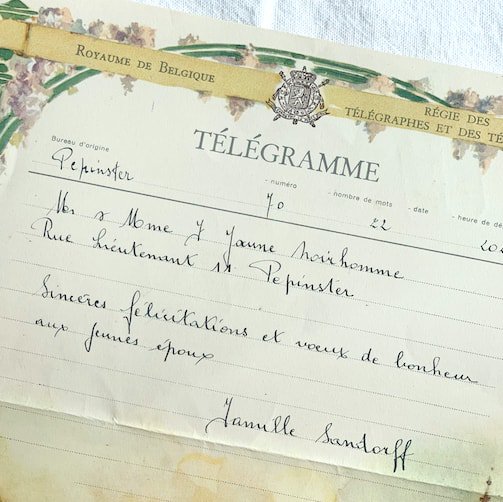 Vintage telegram