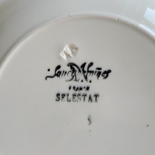 Sarreguemines soup plate.b
