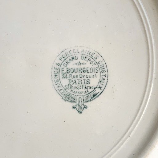 E.Bourgeois antique plate.c