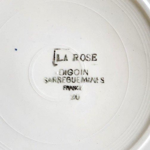 Sarreguemines LA ROSE plate.a