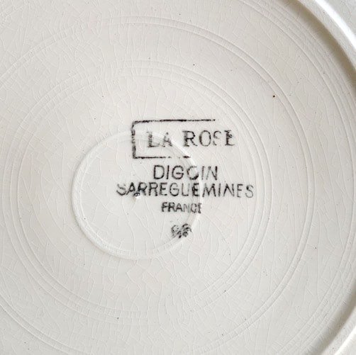 Sarreguemines LA ROSE plate.c