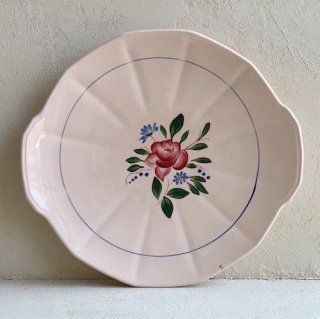 Sarreguemines rose plate