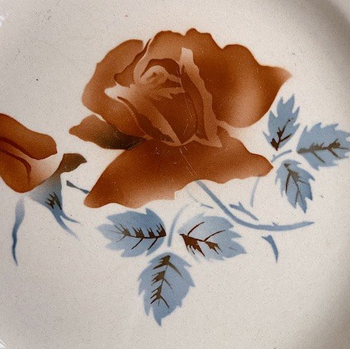 Sarreguemines rose plate.b