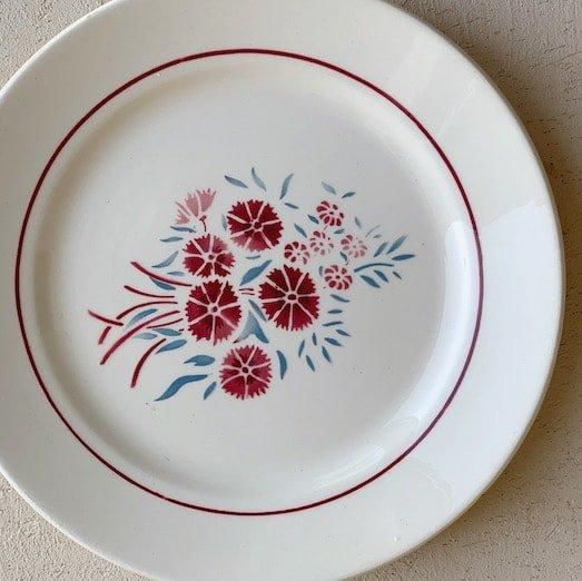 Badonviller Antique bouquet plate.a