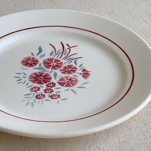 Badonviller Antique bouquet plate.c