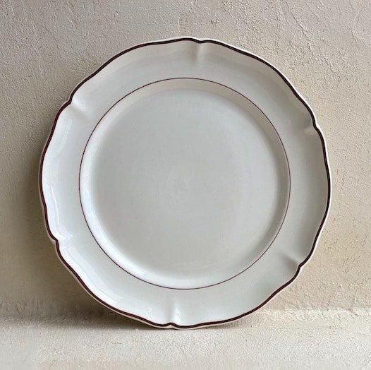 Antique BOCH flower rim plate.a