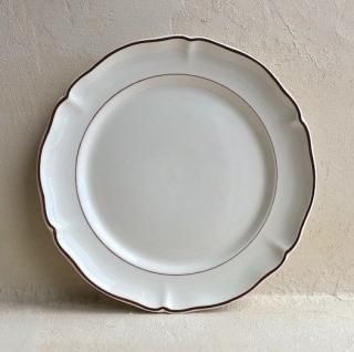 Antique BOCH flower rim plate.a