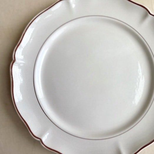 Antique BOCH flower rim plate.b