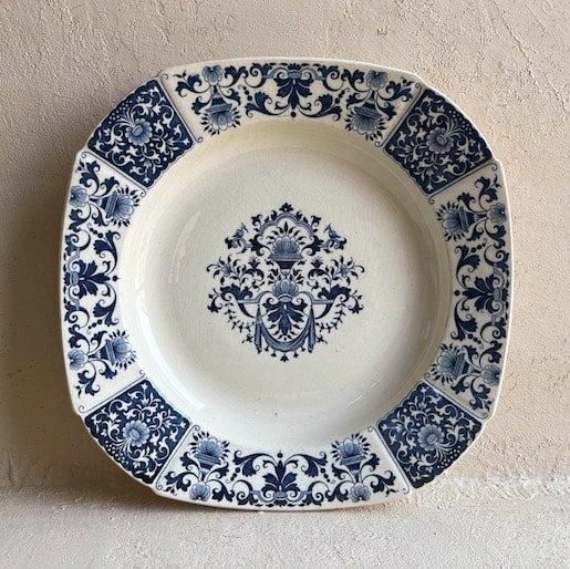Antique GIEN Square plate
