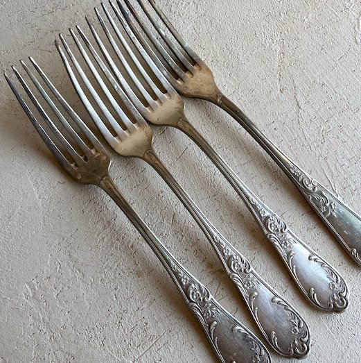 Antique cutlery settable fork