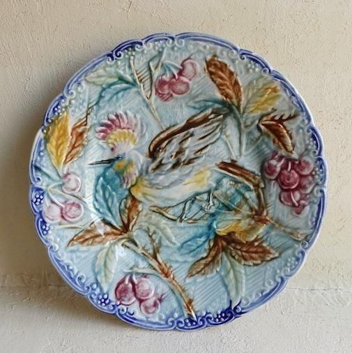 Vintage Barbotine Plate