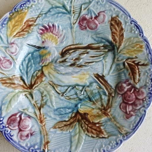 Vintage Barbotine Plate
