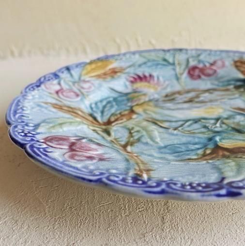 Vintage Barbotine Plate