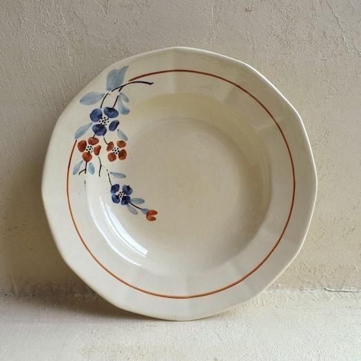 France Antique Sarreguemines soup plate