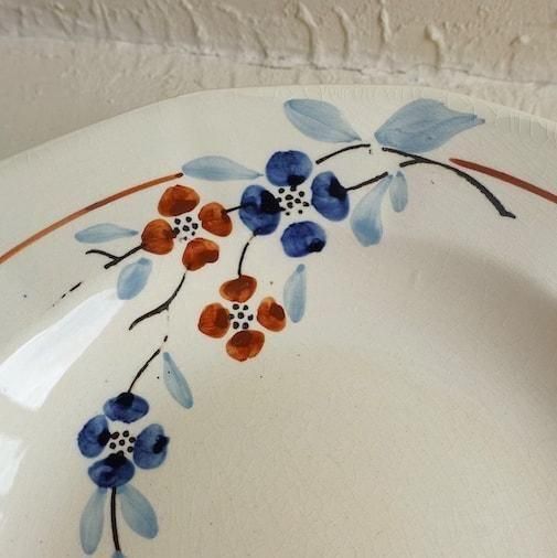 France Antique Sarreguemines soup plate