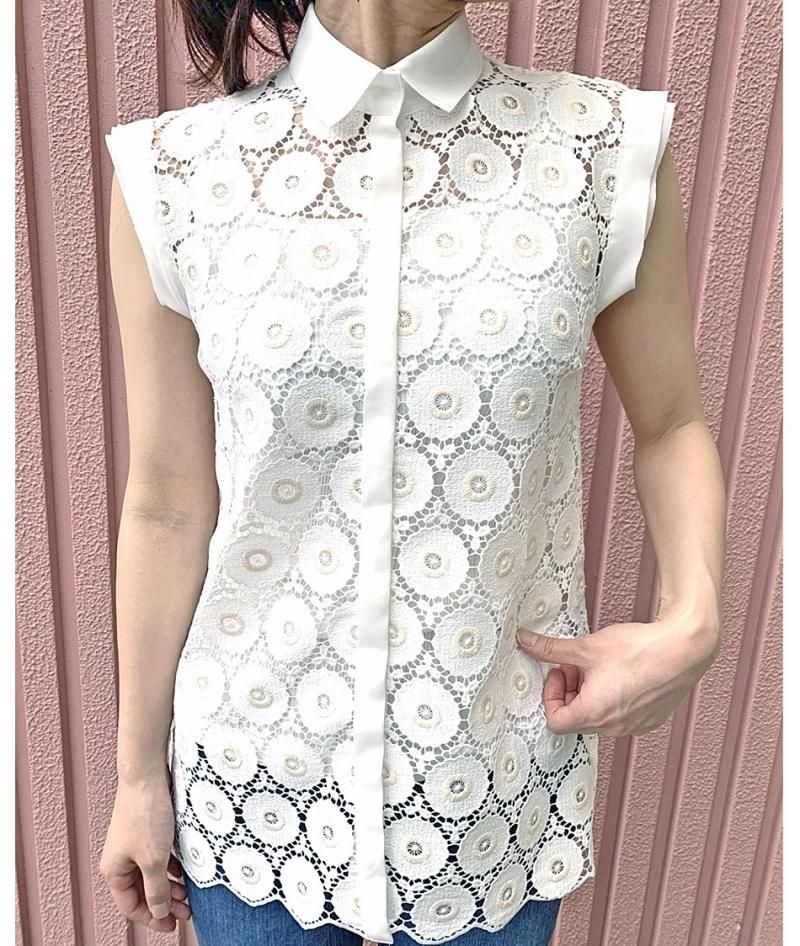 サークルレースノースリーブブラウス Cheerful チアフル 公式通販 Cheerful Online Store サークルレースノースリーブブラウス Cheerful チアフル 公式通販 Cheerful Online Store