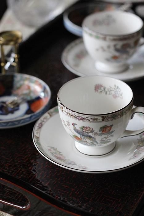 ウェッジウッド クタニクレーン ミニチュアセット 黒壺 ティーセット