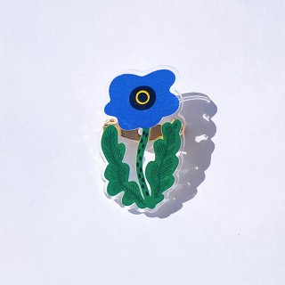 〈KEI MOGARIコラボアイテム〉青い花 ブローチ：gargle（ガーグル）