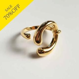 Foun: silver925+K18GP Tie ring GOLD（リング）｜foun
