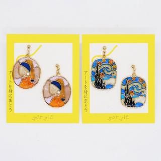 182,絵画ピアスA 絵画の雫｜モネ｜睡蓮｜マルモッタン｜ピアス｜イヤリング