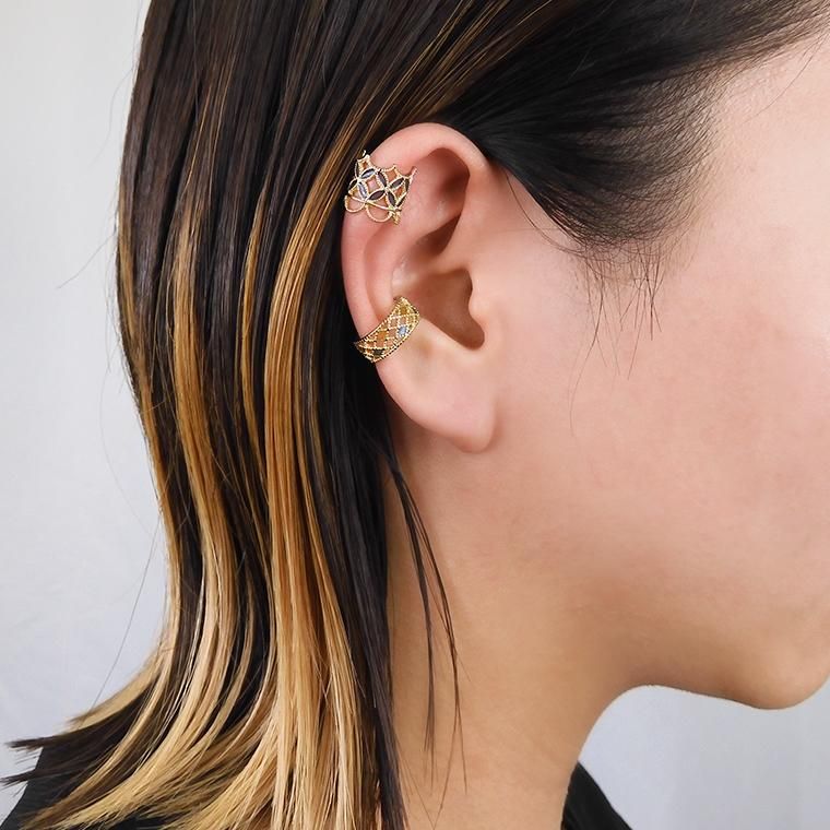 カフェオリ　スズランピアスイヤーカフ　k10PG カフェオリ スズランピアスイヤーカフ k10PG cafe fragrant