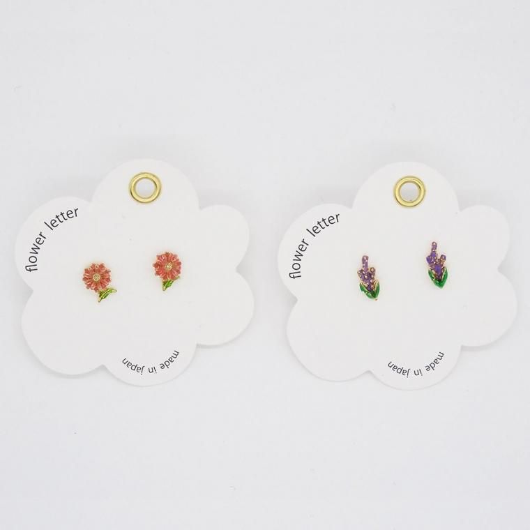 2025.4月新作〉flower letter5 ピアス ：zoule（ゾーラ