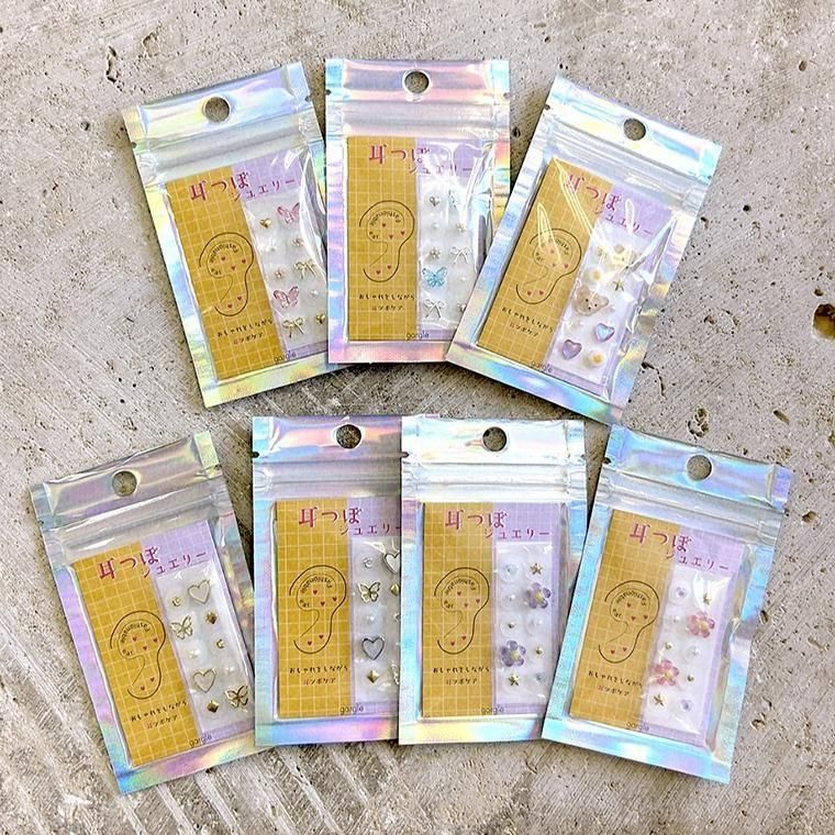 クルエラ様　耳つぼジュエリー 10枚セット 耳つぼジュエリー お試し用 ジュエリー4個＆シール4個 SS12