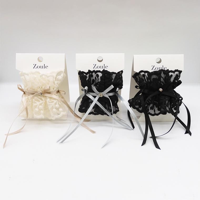 ゾーラ　embroidery cuff 37　ヘアーカフス　ヘアカフ　ブラック cuff ゾーラ embroidery cuff 37 ヘアーカフス ヘアカフ ブラック