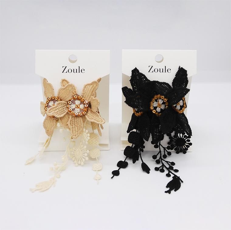 ゾーラ　embroidery cuff 37　ヘアーカフス　ヘアカフ　ブラック embroidery cuff 1 ヘアーカフス：zoule（ゾーラ） - gargle
