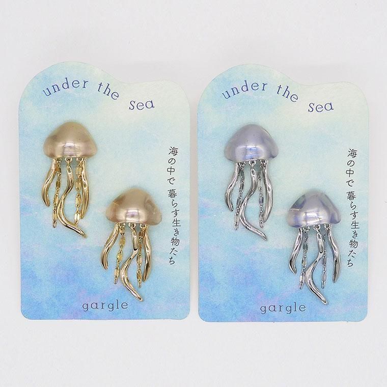 【まる】クラゲピアス 2025.12月新作〉メタルクラゲ ピアス：gargle（ガーグル） - gargle