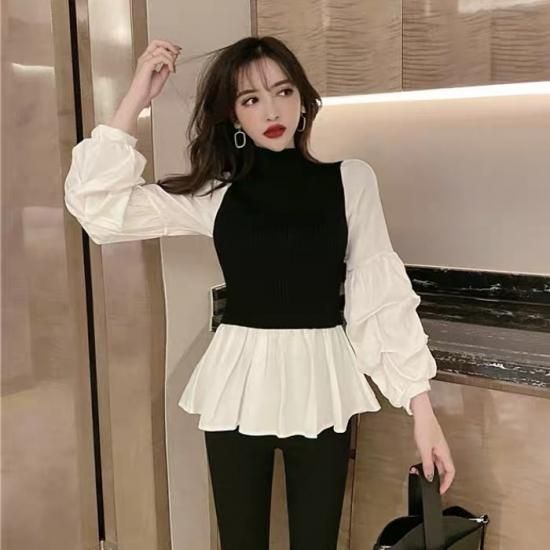 ドッキングシャツニット - leeen.select ドッキングシャツニット - leeen.select