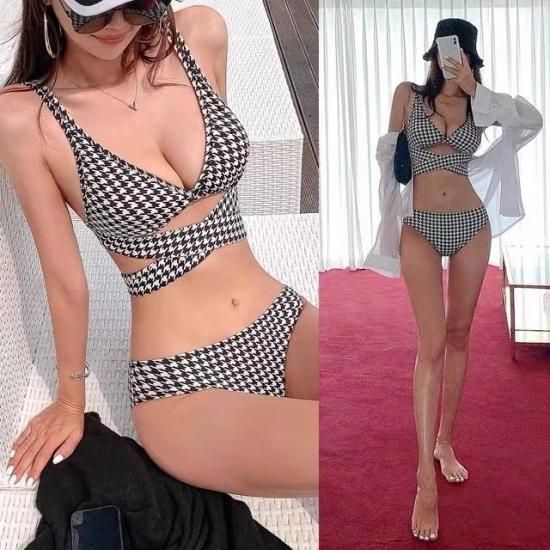 ジアちゃん着用千鳥柄ビキニセット - leeen.select ジアちゃん着用千鳥柄ビキニセット - leeen.select