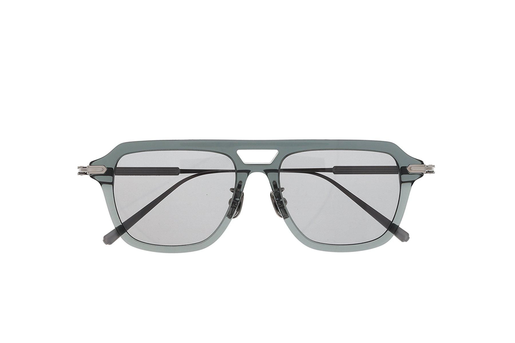 Lunetta BADAクラシックラウンド型サングラス グレー/カモフラージュ Lunetta BADAクラシックラウンド型サングラス グレー/カモフラージュ