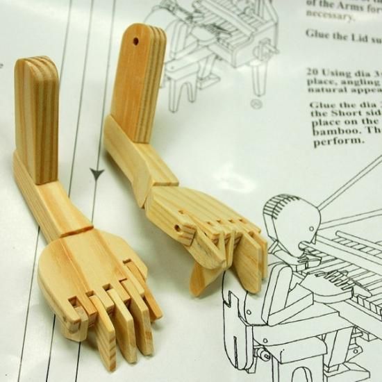 オートマタ、Pianist 木製カラクリ組み立てキット - ケーズ