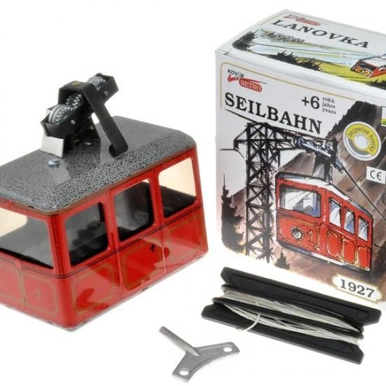 Tin Toy、ゼンマイ駆動ブリキ玩具ロープウェイ - ケーズ Tin Toy、ゼンマイ駆動ブリキ玩具ロープウェイ - ケーズ