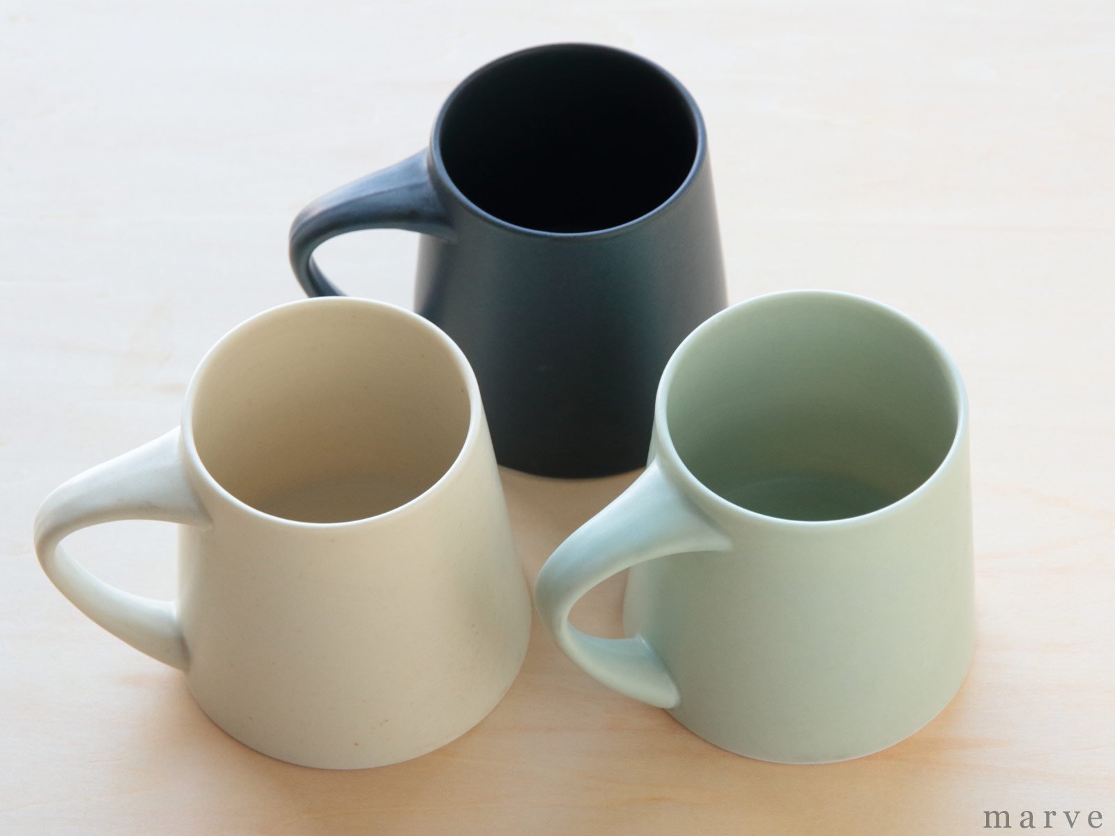 mp coffee gear KANEAKI SAKAI POTTERY flat L mug（Ｌマグ）　ペールブルー