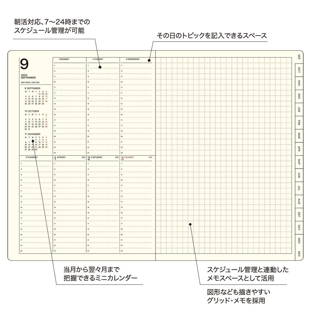 benly51ページ 仕事計画」B6バーチカルレフト - LACONIC公式通販サイト
