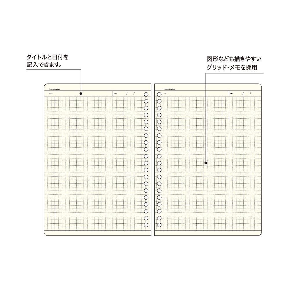 FLEX A5 ルーズリーフ グリッド・メモ【LFX-L04】 - ラコニック公式通販